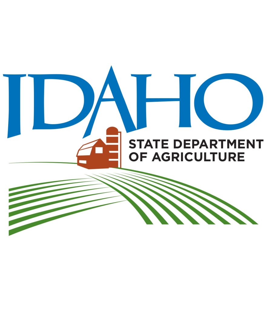 Logo of the Idaho State Department of Agriculture with a farmhouse and fields.